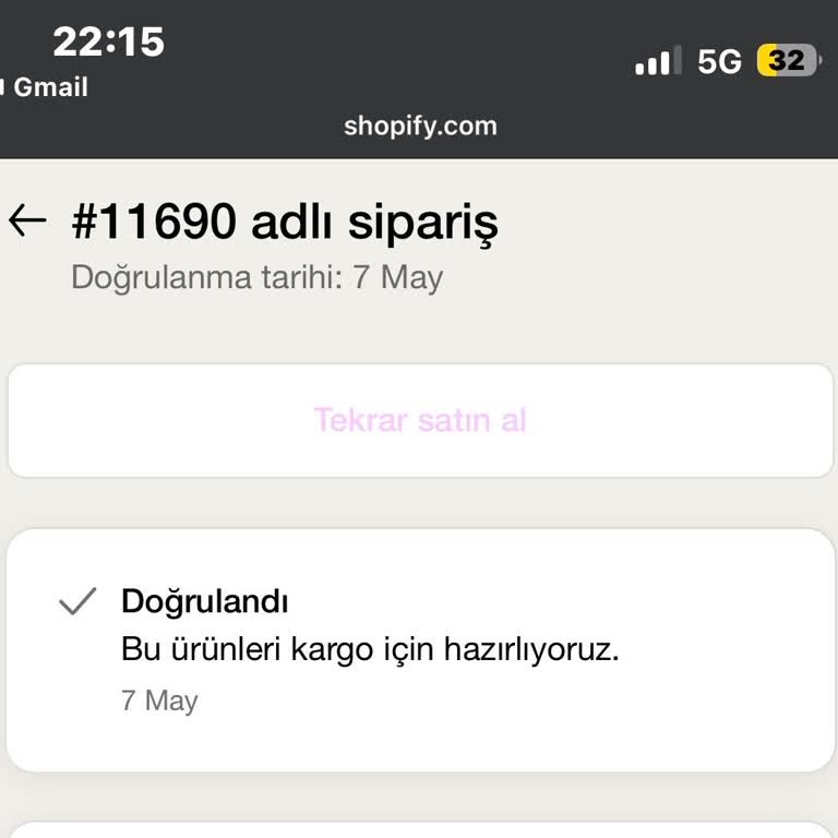 Butik35'ten Siparişimin Kargoya Verilmemesi Ve İade Talebim