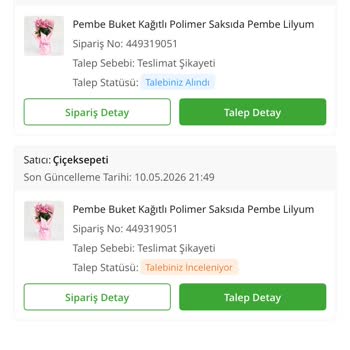 Teslim Edilmediği İddia Edilen Sipariş İçin İade Talebi Ve Müşteri Desteğine Ulaşılamama