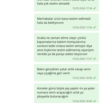 Teslim Edilmediği İddia Edilen Sipariş İçin İade Talebi Ve Müşteri Desteğine Ulaşılamama