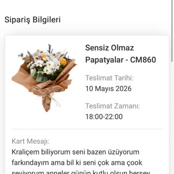 Anneler Günü Çiçek Siparişi Teslim Edilmedi, Geri Ödeme Ve Açıklama Talebi
