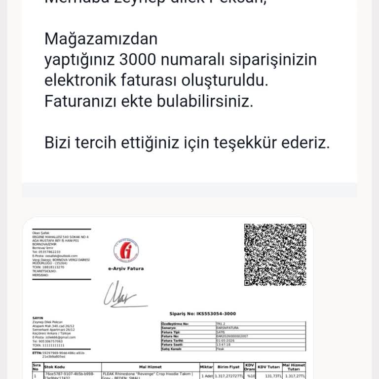 Fleak’ten Sipariş Gönderilmedi Ve İade Talebim Cevapsız