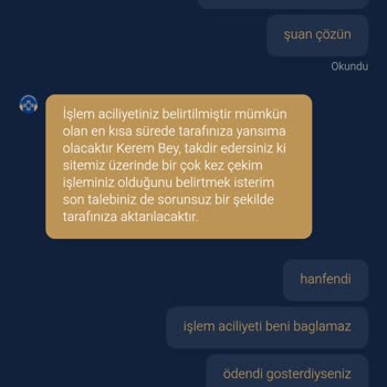 80.000 TL Çekim Talebim Ödendi Göründüğü Zaman Hesaba Yansımadı