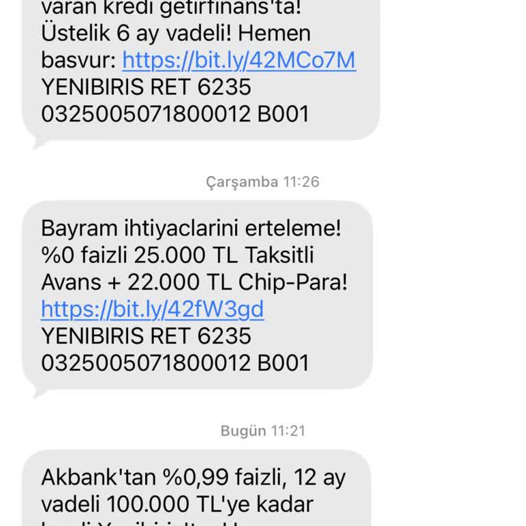 Yenibiriş’tan İstenmeyen SMS’ler Ve Kişisel Veri Silme Talebi