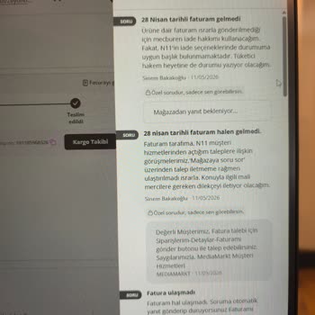 N11 Üzerinden Satın Alınan Tabletin Faturasına Erişilemiyor