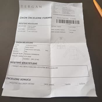 Sipariş Edilen Deri Ceket Teslim Edilmedi