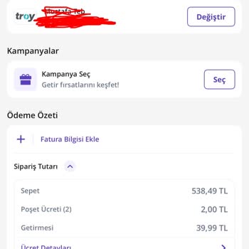 Sipariş Tutarı Açıklamasız Artırıldı Ve Yanıltıcı Kampanya