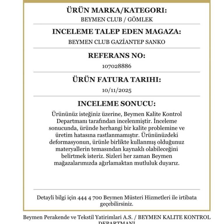 Beymen Club Mağazasından Alınan Elbise 10 Yıkamadan Sonra Dikişleri Açıldı, Müşteri Hatası İddiası Reddi