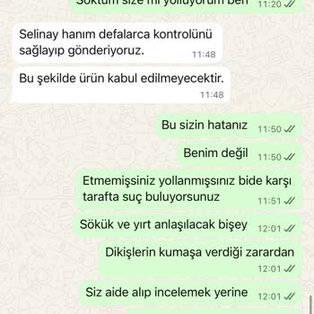 Kusurlu Elbise İçin Ücret İadesi