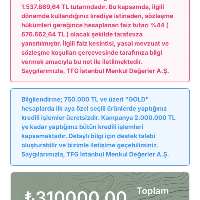 Tfg İstanbul Net'ten 310.000 TL Kayıp Ve İade Talebi