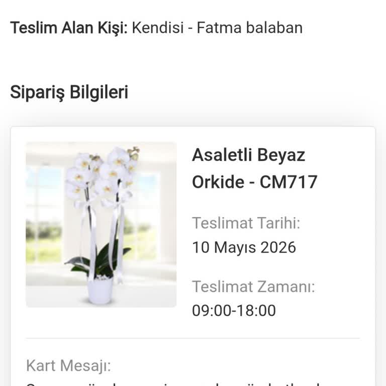 Teslim Edilmeyen Çiçek Siparişi Ve Yanıtsız Müşteri Hizmetleri