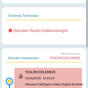 Evde Olduğuma Rağmen Teslim Edilemedi
