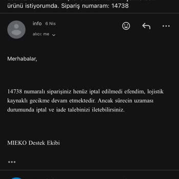 Siparişimin Tek Taraflı İptali Ve Ürün Gönderilmemesi