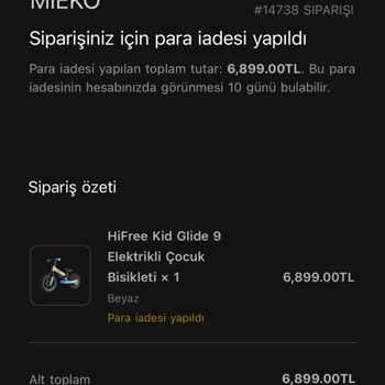 Siparişimin Tek Taraflı İptali Ve Ürün Gönderilmemesi