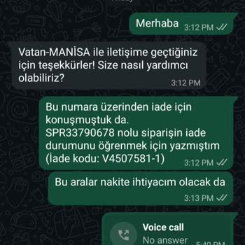 Vatan Bilgisayar'da İade Talebim Uzun Süre Bekletiliyor Ve İletişim Kurulamıyor