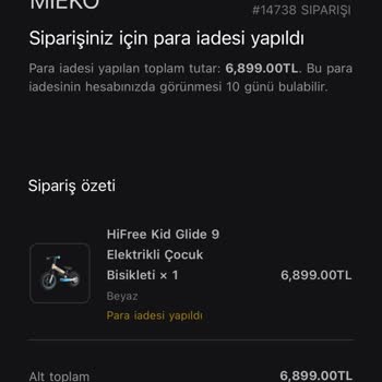 Sipariş Tek Taraflı İptal Edildi, Eski Fiyatla Ürün İsteniyor