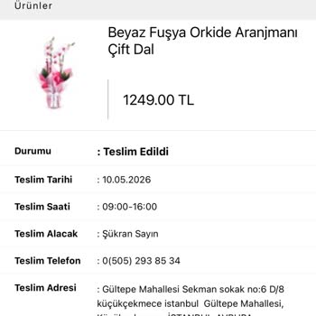Anneler Günü Orkidesi Çürük Ve Küçük Gönderildi, Müşteri Hizmetleri Yanıt Vermedi