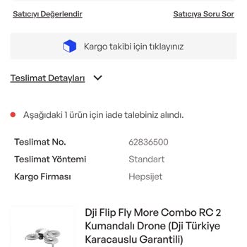 Flip Fly More Combo Drone’da Gimbal Arızası Ve İade Talebi