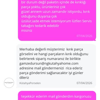 Kırık Servis Tabağı Ve Geciken Tedarik