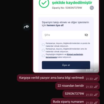 Kargoya Verildi Bildirimi Yanıltıcı, Ürün Gelmedi, İade Talebi