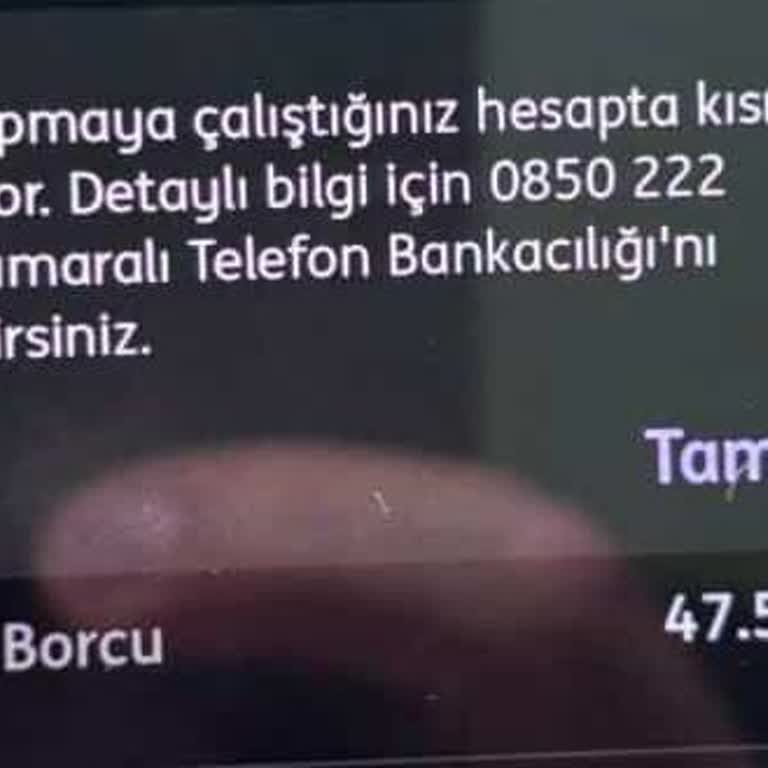Kısıt Kaldırma Hatası Nedeniyle Otomatik Kredi Kartı Ödemesi Gerçekleşmedi