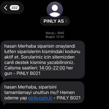 Pinly'den 2000 TL'lik Uc Satın Alımında Yetersiz Yükleme Ve Kaba Müşteri Tutumu