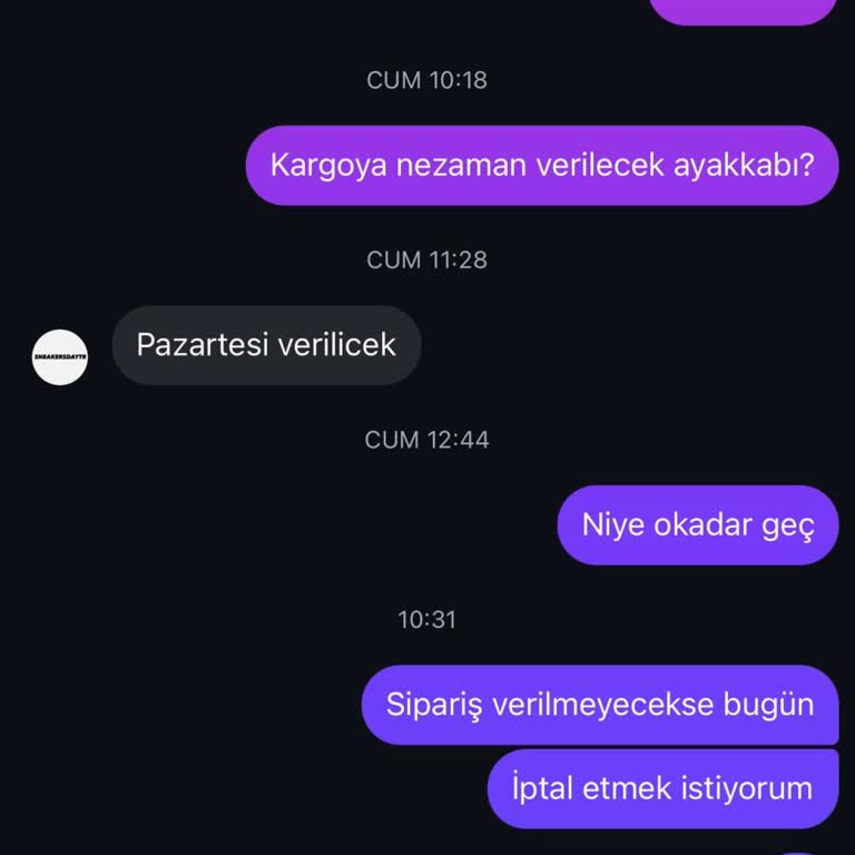 Siparişim Kargoya Verilmedi Ve İade Talebim Yanıtlanmadı