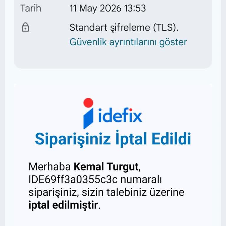 İdefix Üzerinden Verdiğim Kampanyalı TV Siparişimin Onaysız İptali