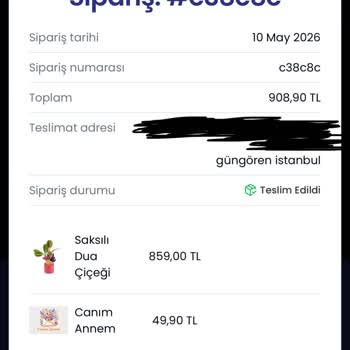 Anneler Günü Çiçek Siparişinde Yanlış Ürün Ve Cevapsızlık