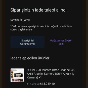 İptal Edilen Araç Kamerası Ücretinin Geri Ödenmemesi Ve Müşteri Hizmetleri Yanıtsızlığı