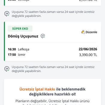 Erken Alınan Biletin Fiyatı Dört Bin TL Daha Yüksek Çıktı, İade Talebim