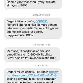 İade Edilen Modem Ve Kutu Sonrası Haksız 2.500 TL Ücret Kesintisi