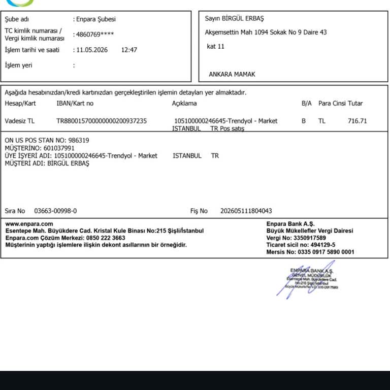 716 TL'lik Getir Sipariş İadesi Henüz Yapılmadı