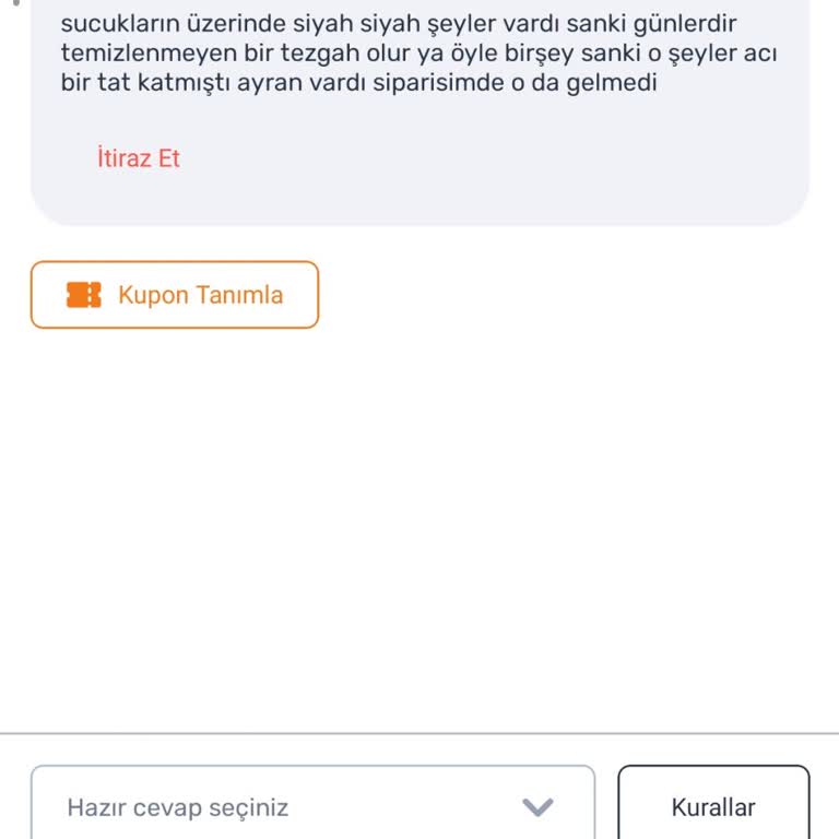 Trendyol’da Haksız Hijyen Yorumu Kaldırılması İçin İşletme Talebi