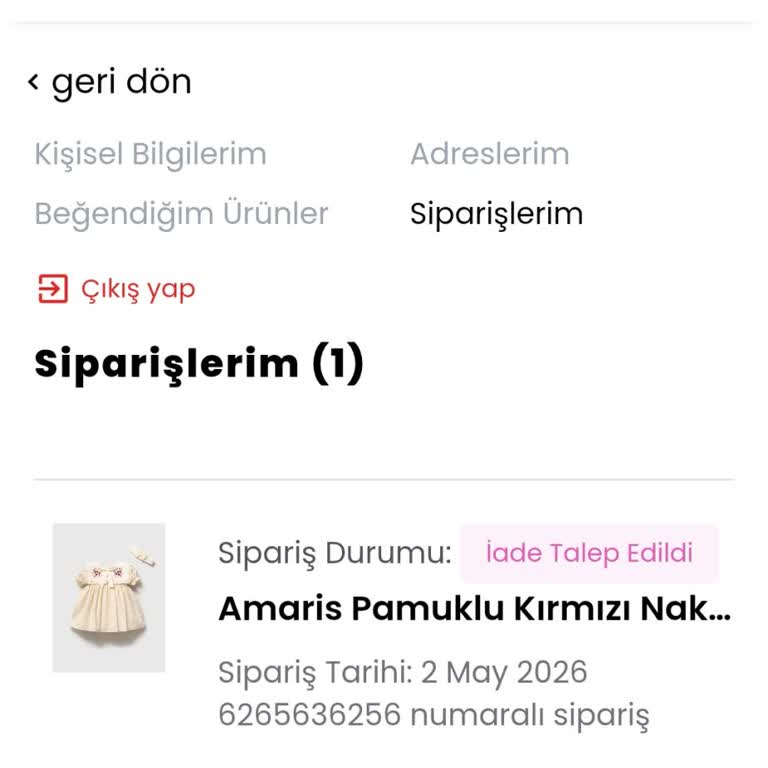 İade Talebim Cevapsız Ve Beklemede