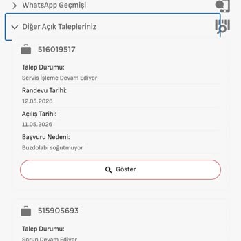 Arçelik Buzdolabı Servisi Gelmedi Ve Kayıtları Rıza Dışı Kapatıp Yeniden Açtı