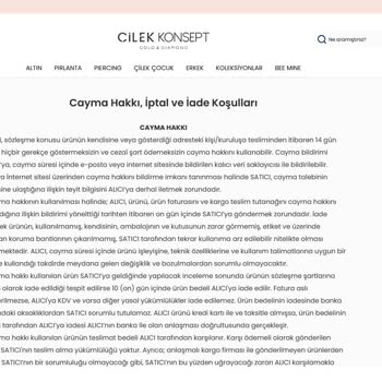İnternet Sitesindeki 14 Gün Cayma Hakkı İfadesiyle Uymayan İade Reddi