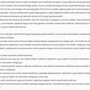 İnternet Sitesindeki 14 Gün Cayma Hakkı İfadesiyle Uymayan İade Reddi
