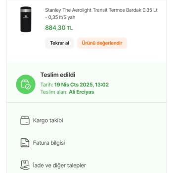 Stanley Termosunun Yalıtım Sorunu ve Servis İhmaline Karşı Ürün Değişimi Talebi