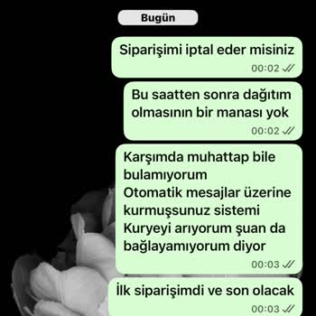 Teslim Edilmemiş Çiçek Siparişi Tam İade Talebi