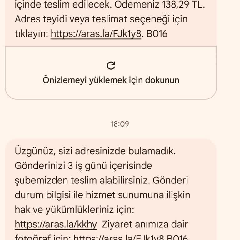 Aras Kargo Şanlıurfa’da Yanıltıcı Teslimat Bilgisi Ve Şube Çözümü Talebi