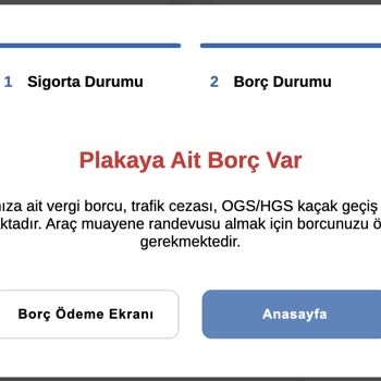 Tüvtürk Sisteminde Hatalı Borç Uyarısı Nedeniyle Muayene Randevusu Alınamıyor
