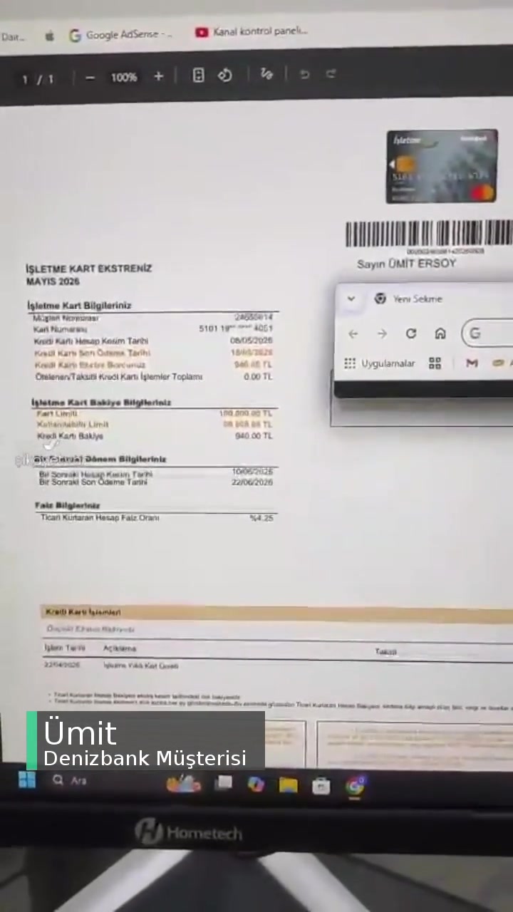 Denizbank Kullanmadığım Karta Aidat Ücreti Yazmışlar videonun kapak resmi