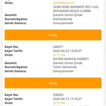 XPG 32 GB DDR5 RAM Arızası Ve 3 Servis Gönderiminden Sonra Çözüm Yok