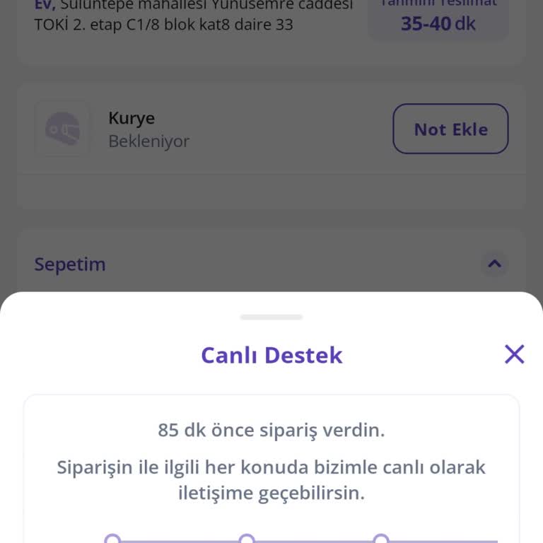 Siparişim 1,5 Saat Bekledi, Uygulama 40 Dakika Geri Sayım Döngüsüyle Yanıltıyor
