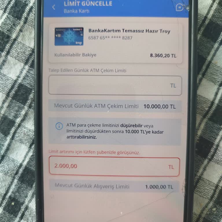 Denizbank Mobil Uygulamasında Günlük Kart Limitini Değiştirememe Ve Cevapsız Destek