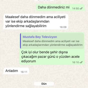 Yetkili Servis Duvar Montajını Erteledi Ve Cevap Vermiyor