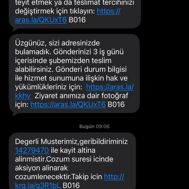 Aras Kargo Teslim Edilmeden Teslim Edildi Ve İade Sürem Doldu