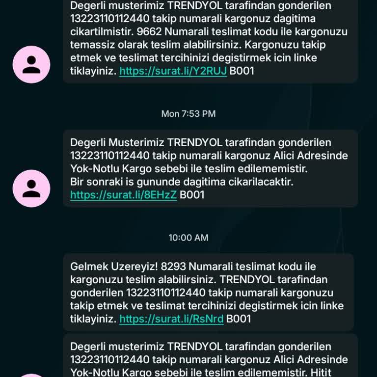 Çorum Şubesinde Tekrarlayan Teslimat Sorunları Ve Komşuya Bırak Talimatına Uymama