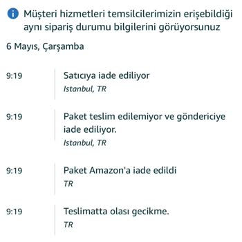 İki Kez Sebepsiz Sipariş İptali Ve Bilgilendirme Eksikliği Nedeniyle Bebeğimiz Pişiğe Yakalandı