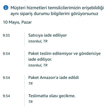 İki Kez Sebepsiz Sipariş İptali Ve Bilgilendirme Eksikliği Nedeniyle Bebeğimiz Pişiğe Yakalandı